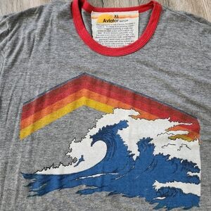 Aviator Nation waves ringer "boyfriend" t-shirt